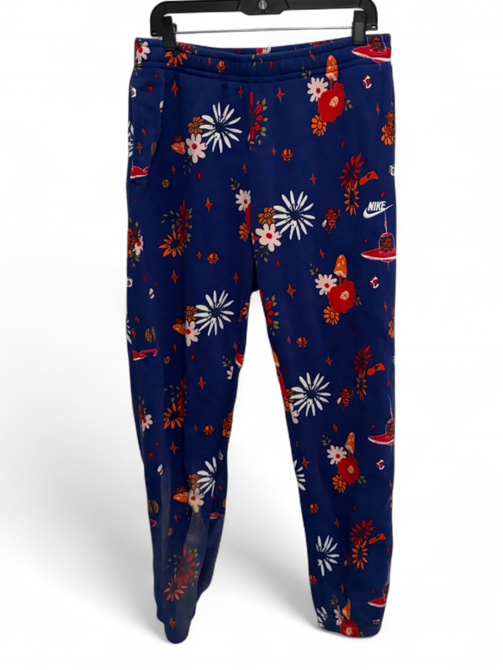 Nike Blue Floral Mushroom Alien Graphics Sweatpants